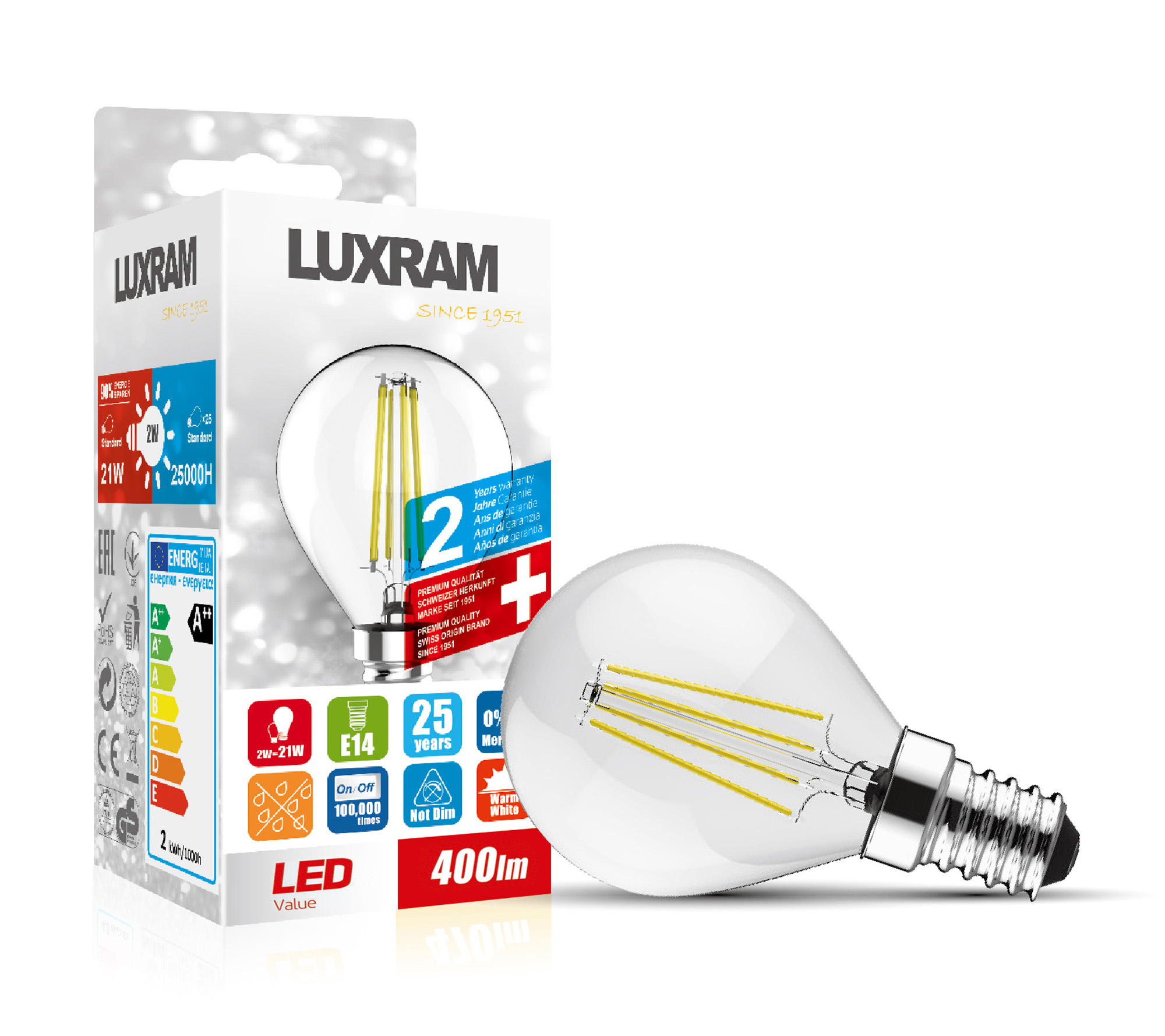Value Classic LED Lamps Luxram Golf Ball